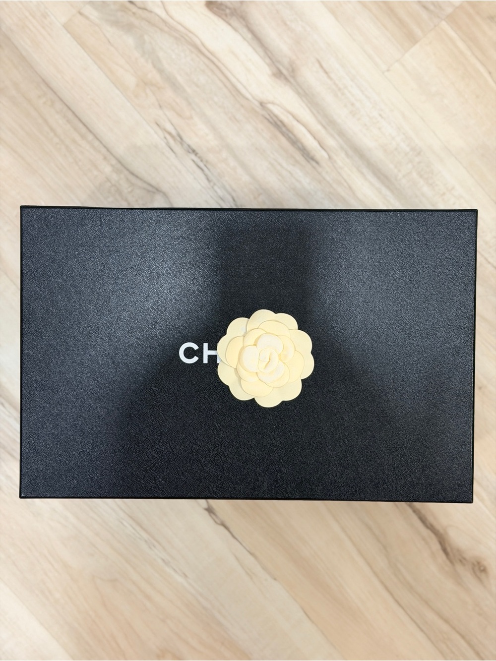 Ms.Erin CHANEL Black Box with Cream Camellia Accent, Large Dust bag and Charms - Picture 3 of 9